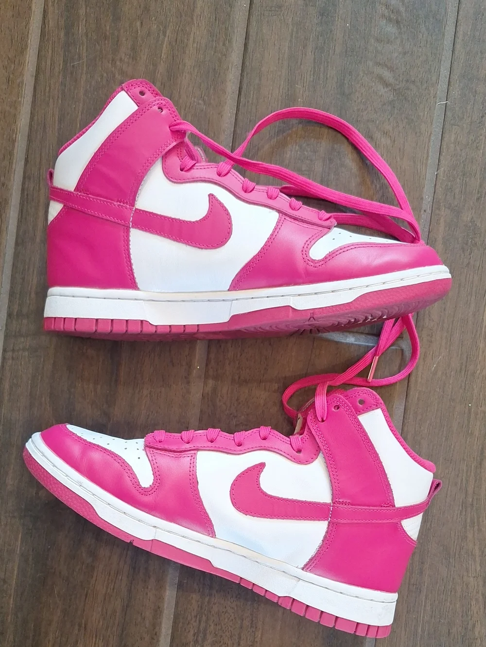 Nike Dunk High Prime Pink & White Combo Sneakers Women's Size 9